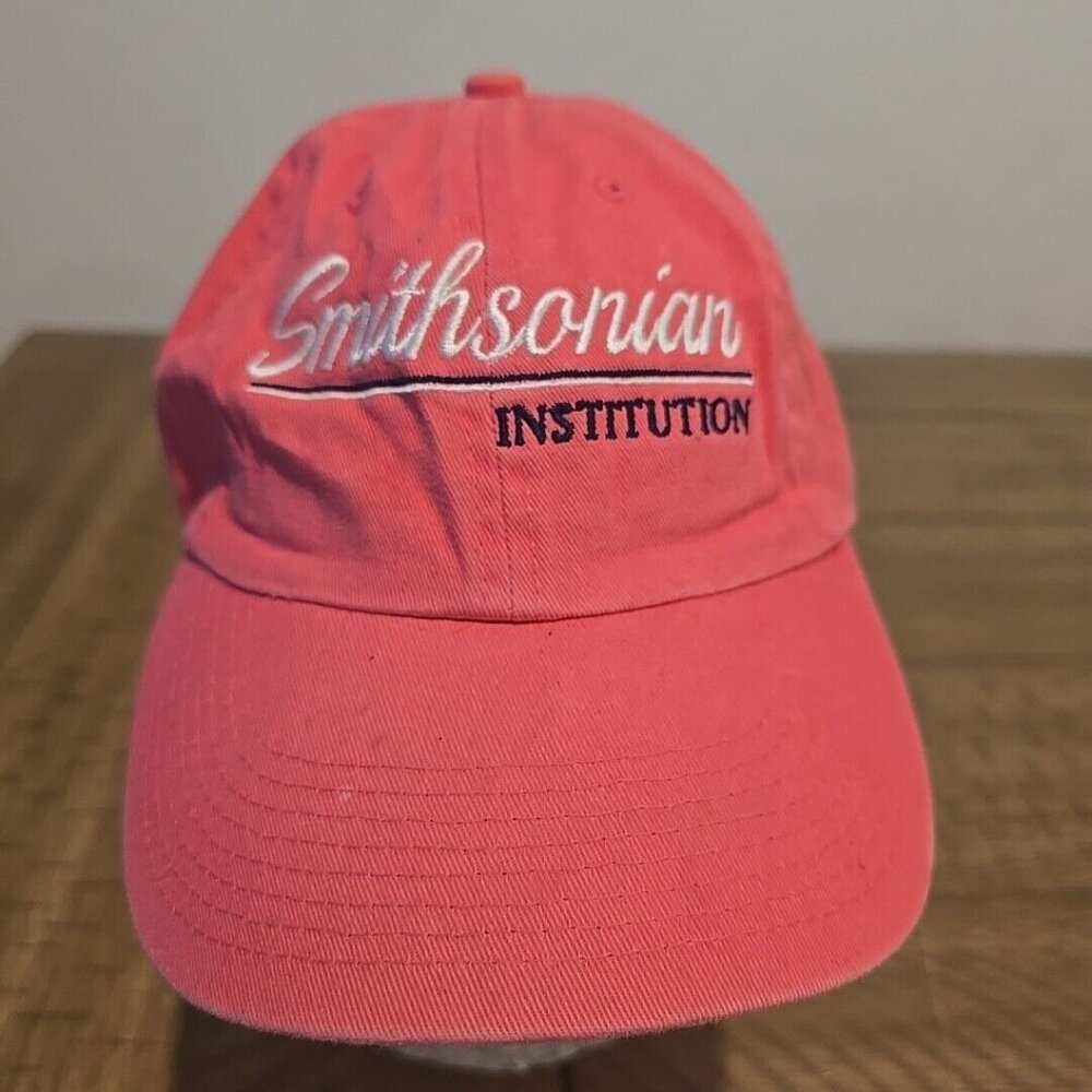 SMITHSONIAN INSTITUTION PINK STRAPBACK CAP Dad HAT Adjustable Embroidered